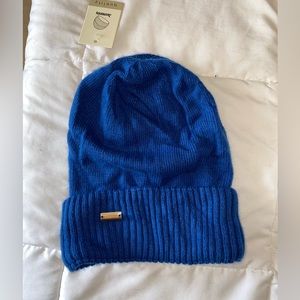 Blue knit hat